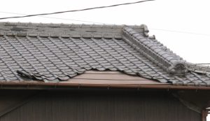 台風被害　屋根